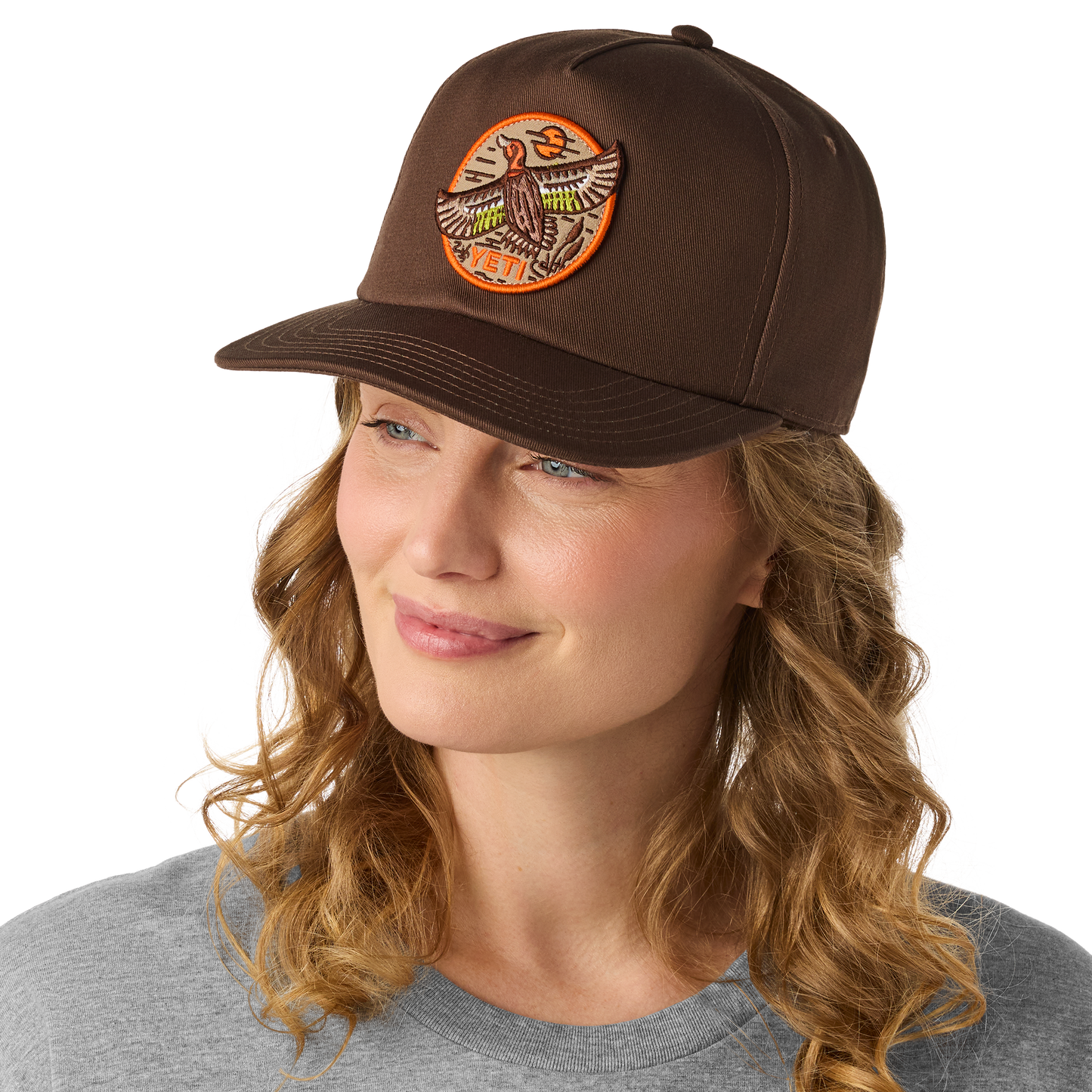 YETI YETI® BFTW Duck Flat Brim Hat Dark Brown