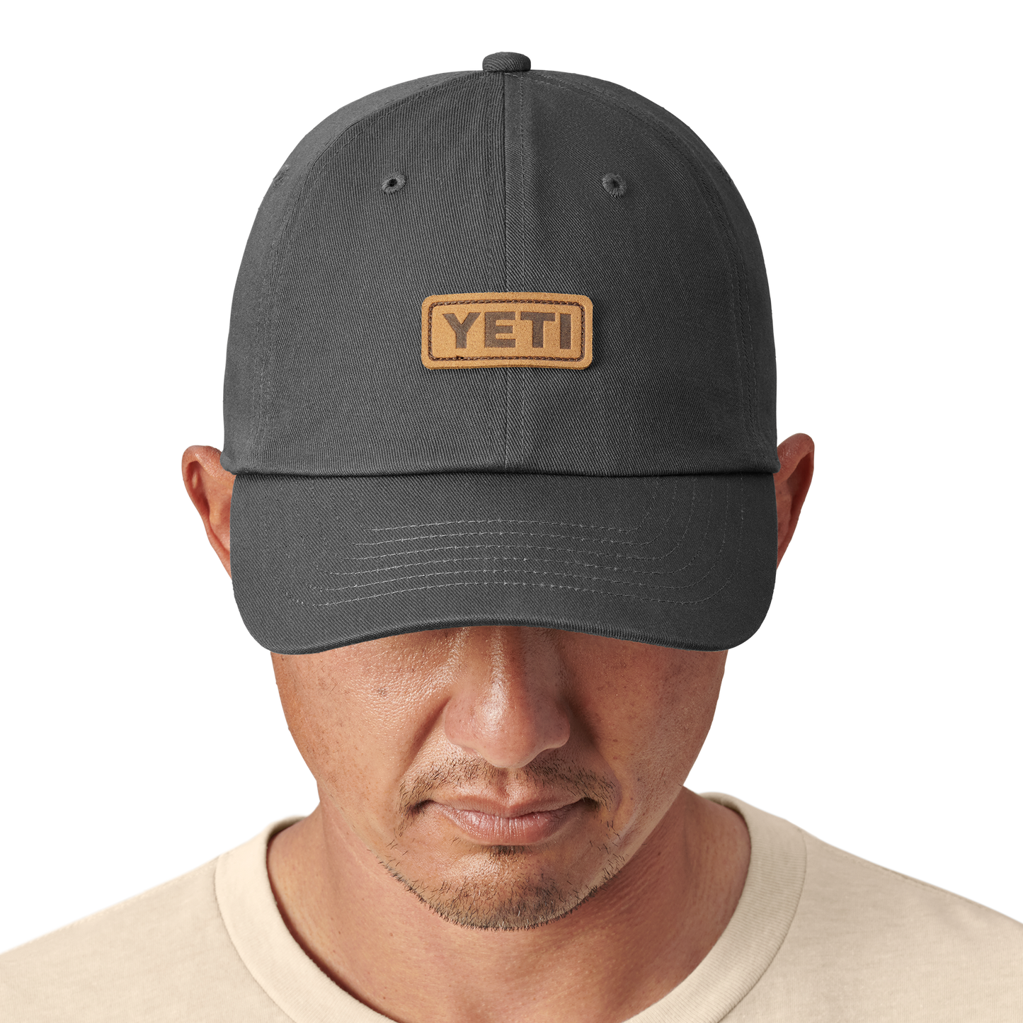 YETI Casquette de baseball Leather Logo Dark Grey