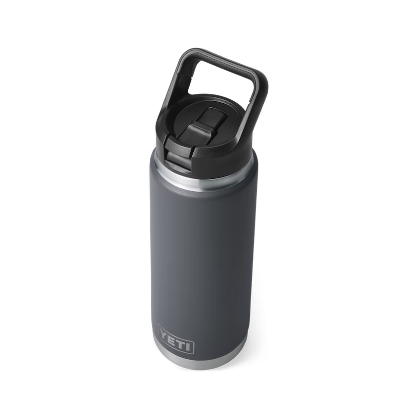 YETI Rambler® Bouteille de 26 oz (739 ml) avec bouchon à paille Charcoal