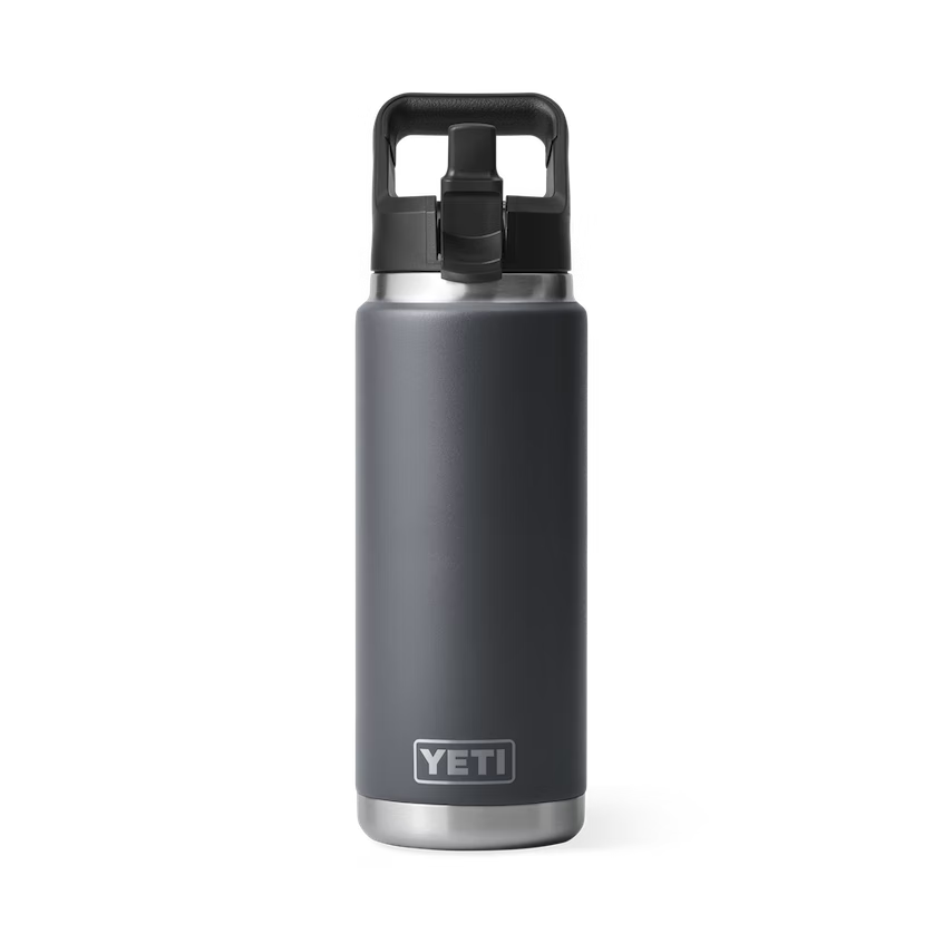 YETI Rambler® Bouteille de 26 oz (739 ml) avec bouchon à paille Charcoal