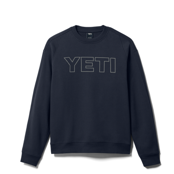 YETI™ Logo Block Fleece Crew Neck Navy