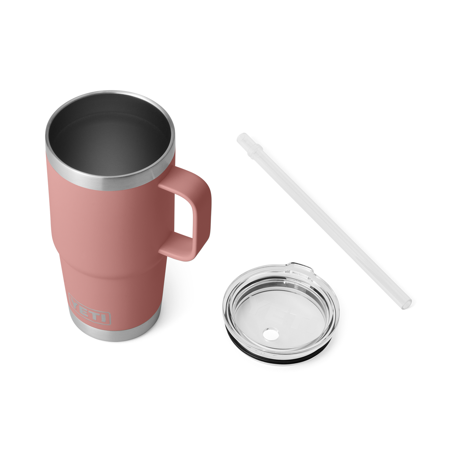 YETI Rambler® Mug De 25 oz (710 ml) Avec couvercle à paille Sandstone Pink