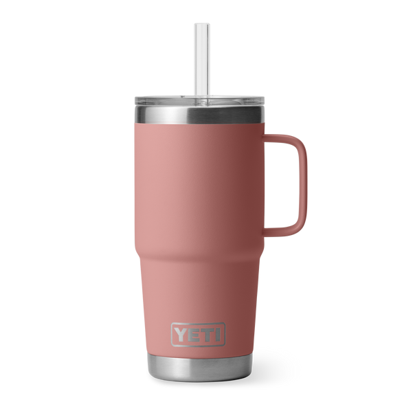 YETI Rambler® Mug De 25 oz (710 ml) Avec couvercle à paille Sandstone Pink