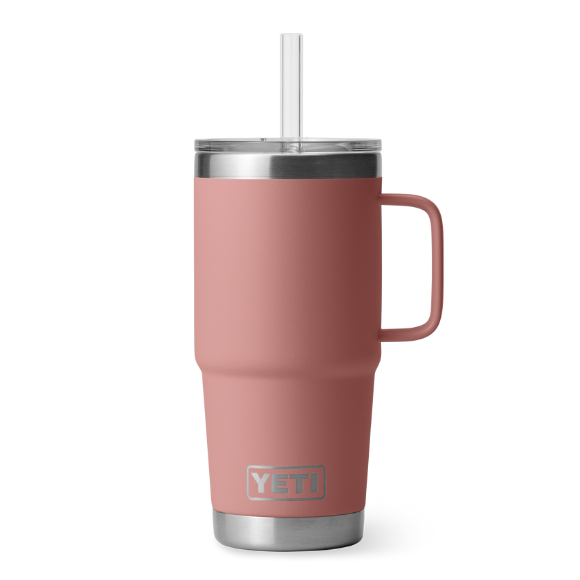 YETI Rambler® Mug De 25 oz (710 ml) Avec couvercle à paille Sandstone Pink