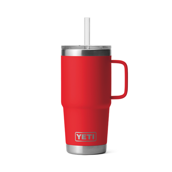 YETI Rambler® Mug De 25 oz (710 ml) Avec couvercle à paille Rescue Red