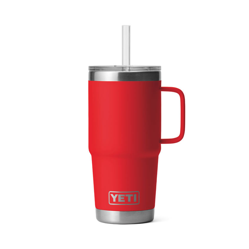 YETI Rambler® Mug De 25 oz (710 ml) Avec couvercle à paille Rescue Red