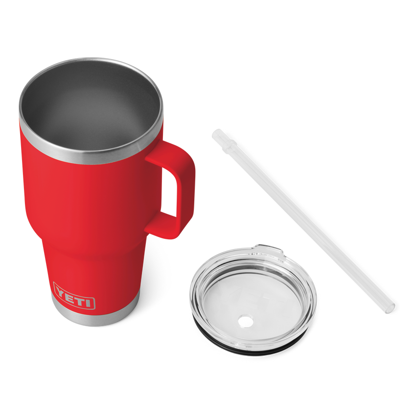 YETI Rambler® Mug De 35 oz (994 ml) Avec couvercle à paille Rescue Red