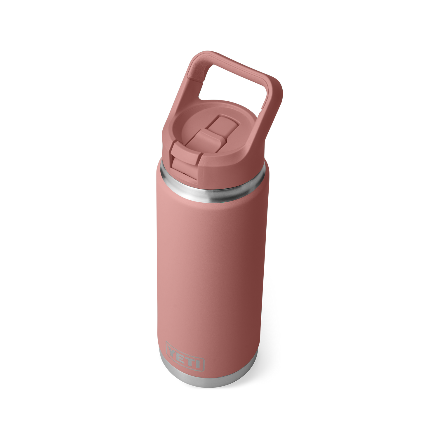 YETI Rambler® Bouteille de 26 oz (739 ml) avec bouchon à paille Sandstone Pink