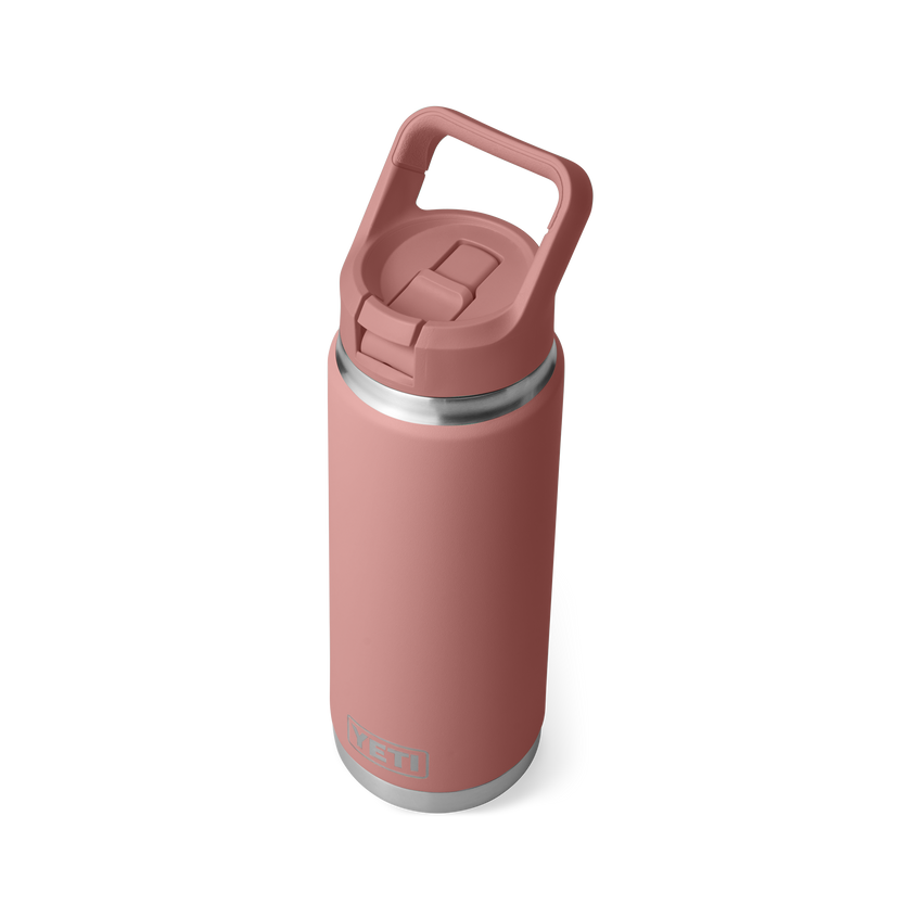 YETI Rambler® Bouteille de 26 oz (739 ml) avec bouchon à paille Sandstone Pink