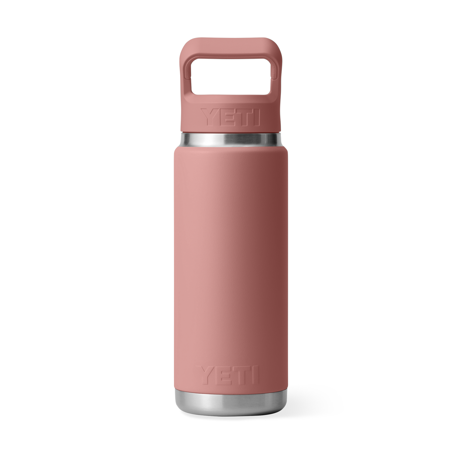 YETI Rambler® Bouteille de 26 oz (739 ml) avec bouchon à paille Sandstone Pink