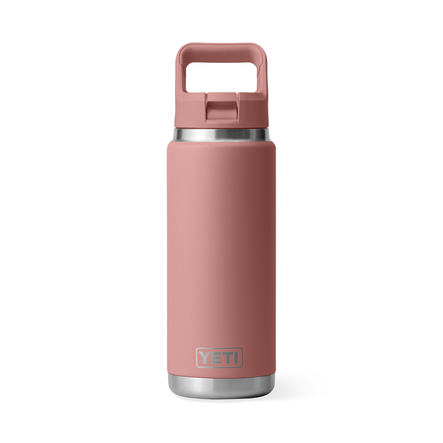 YETI Rambler® Bouteille de 26 oz (739 ml) avec bouchon à paille Sandstone Pink