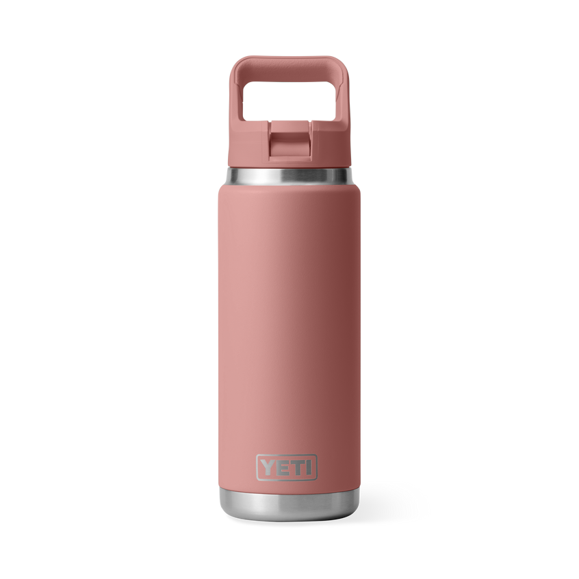 YETI Rambler® Bouteille de 26 oz (739 ml) avec bouchon à paille Sandstone Pink