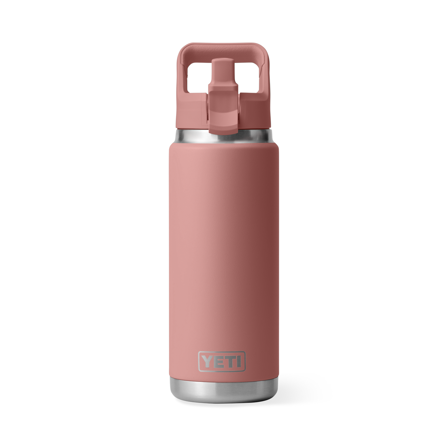 YETI Rambler® Bouteille de 26 oz (739 ml) avec bouchon à paille Sandstone Pink