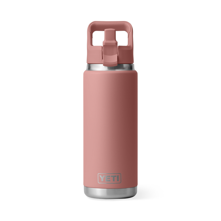 YETI Rambler® Bouteille de 26 oz (739 ml) avec bouchon à paille Sandstone Pink