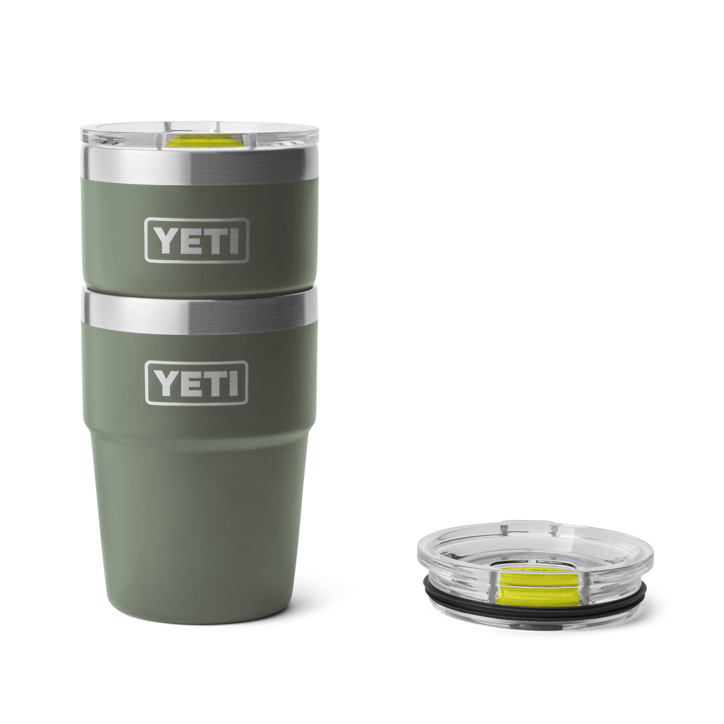 YETI Rambler® 16 oz (473 ml) Stackable Cup Camp Green / Firefly Yellow