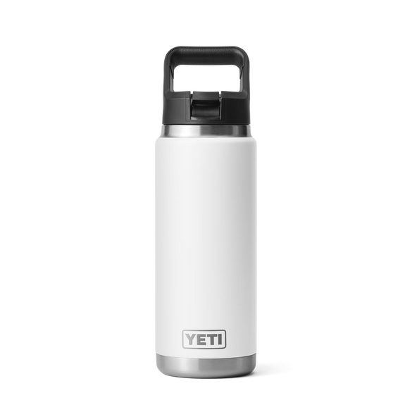 YETI Rambler® Bouteille de 26 oz (739 ml) avec bouchon à paille Blanc