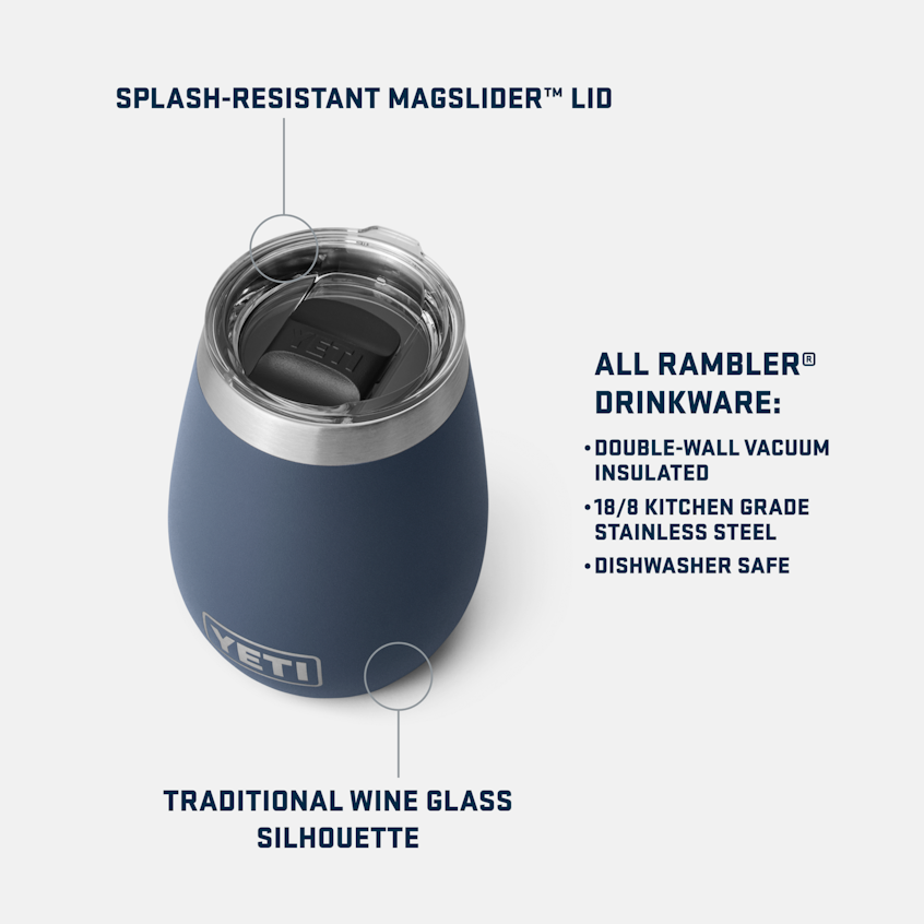 YETI Rambler® 10 oz (296 ml) Wine Tumbler Charcoal