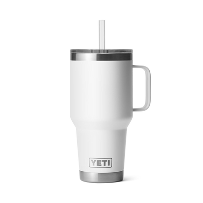 YETI Rambler® Mug De 35 oz (994 ml) Avec couvercle à paille Blanc