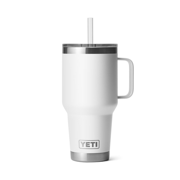 YETI Rambler® Mug De 35 oz (994 ml) Avec couvercle à paille Blanc