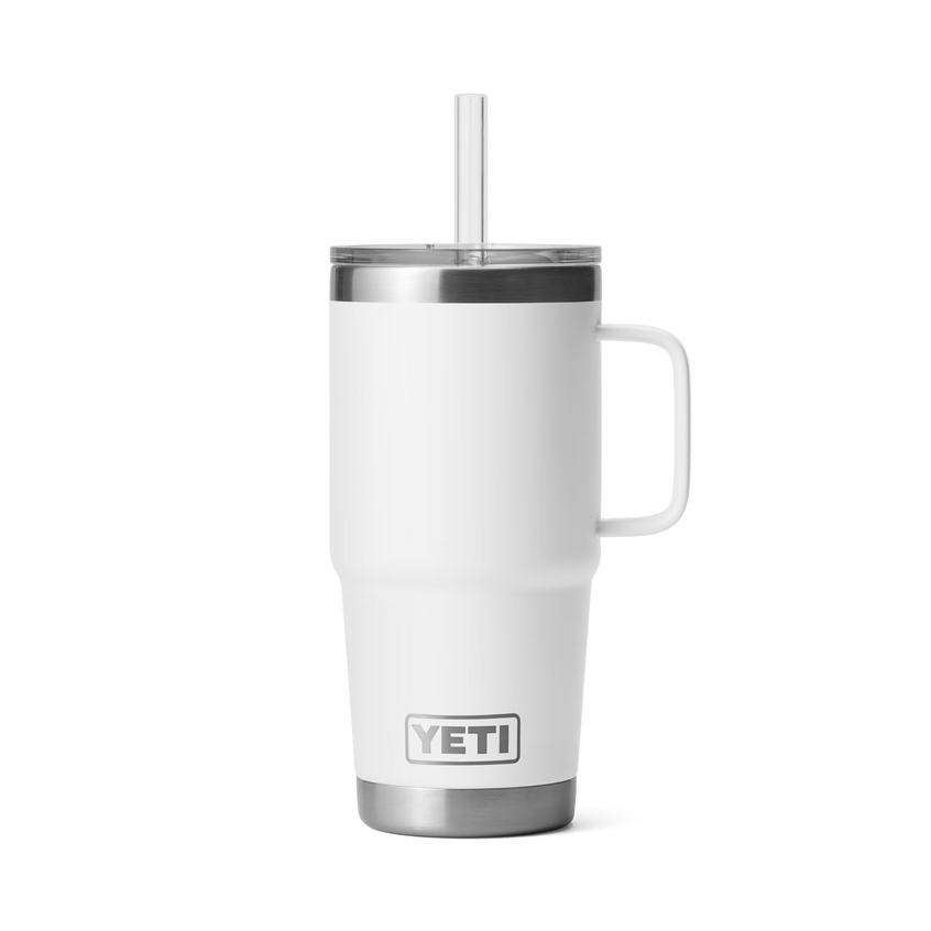 YETI Rambler® Mug De 25 oz (710 ml) Avec couvercle à paille Blanc