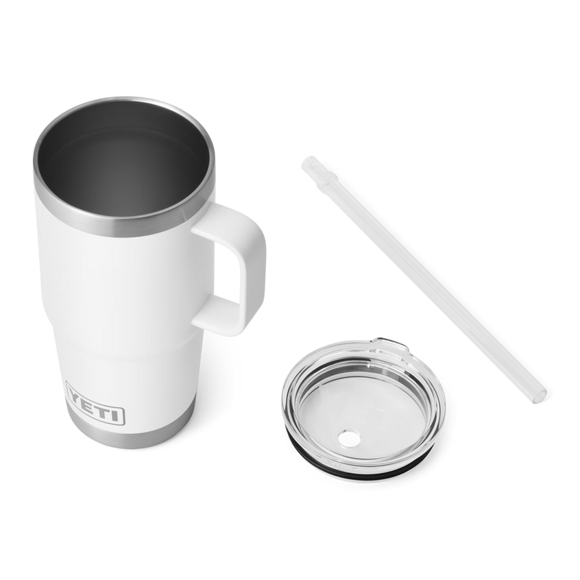 YETI Rambler® Mug De 25 oz (710 ml) Avec couvercle à paille Blanc