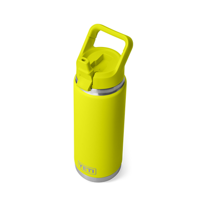 YETI Rambler® Bouteille de 26 oz (739 ml) avec bouchon à paille Firefly Yellow