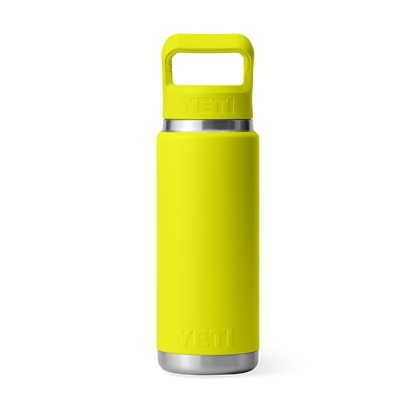 YETI Rambler® Bouteille de 26 oz (739 ml) avec bouchon à paille Firefly Yellow