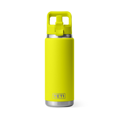 YETI Rambler® Bouteille de 26 oz (739 ml) avec bouchon à paille Firefly Yellow