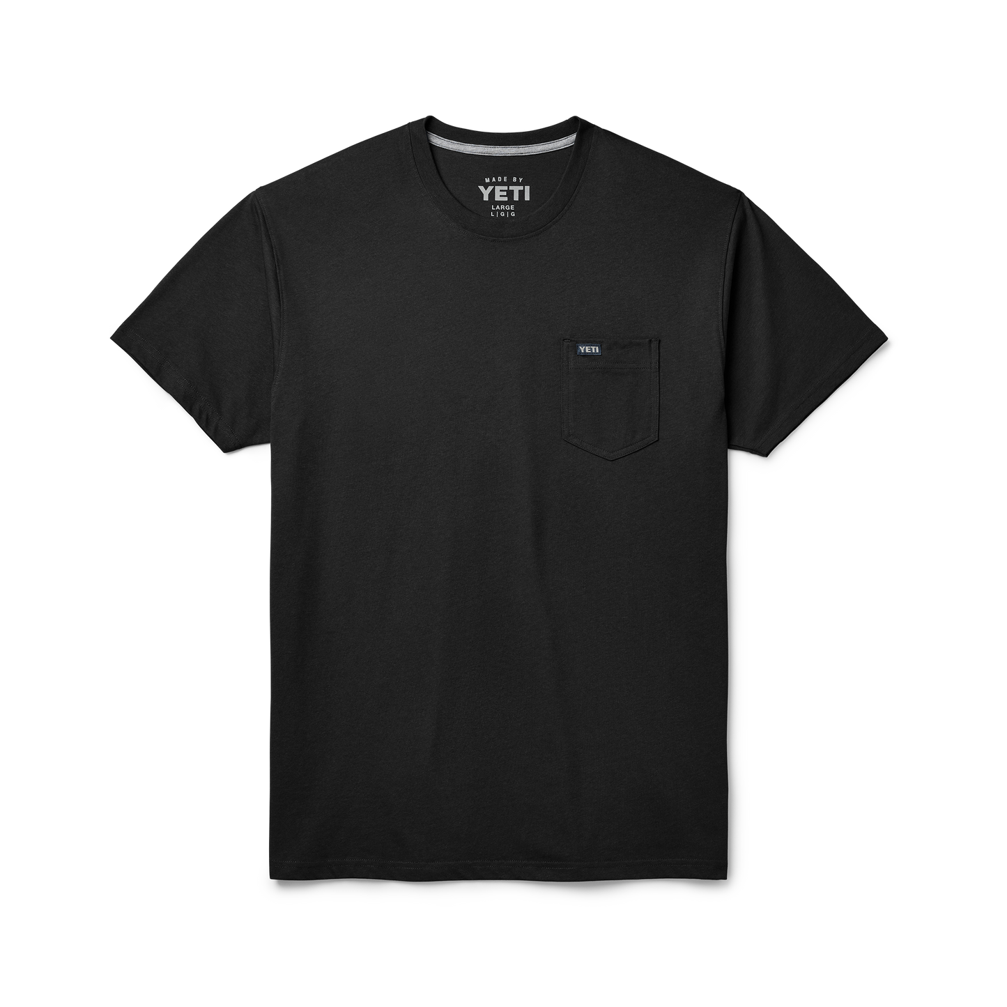 YETI Tee-shirt à manches courtes et poche haut de gamme Noir