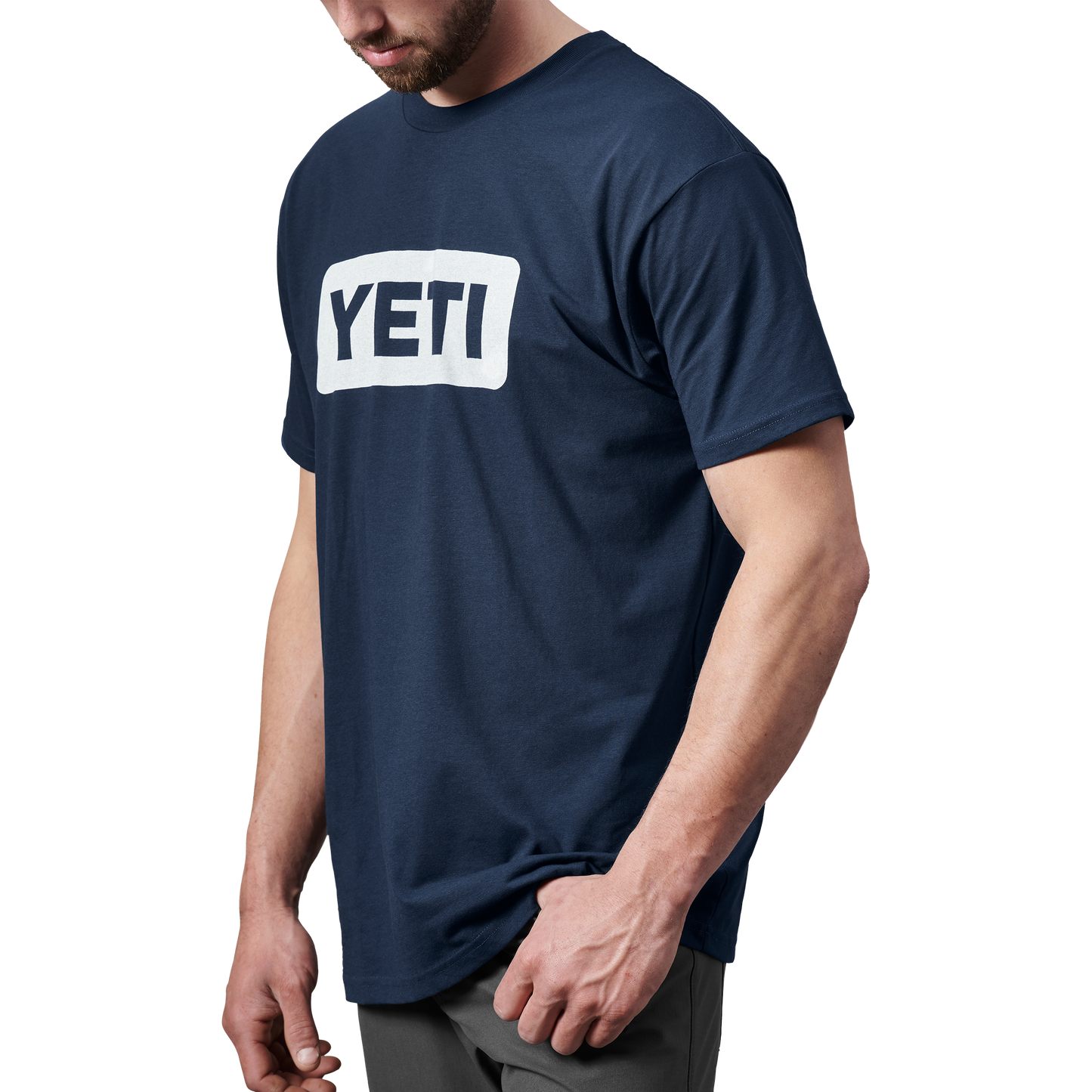 YETI Tee-shirt à manches courtes Logo Badge haut de gamme Navy/Blanc